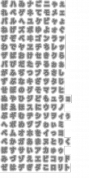 Hiragana + Katakana in Signed Distance